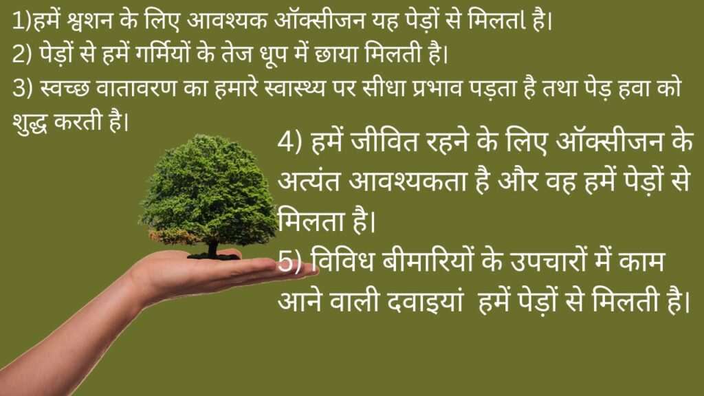essay on importance of trees in hindi for class 6